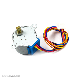 an image of a small reduction stepper motor