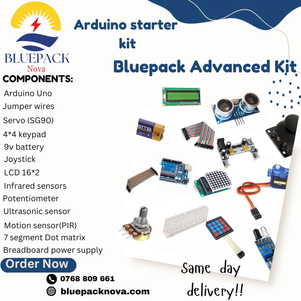 BLUEPACK ADVANCED STARTER KIT - Arduino Starter Kit | Bluepack Nova