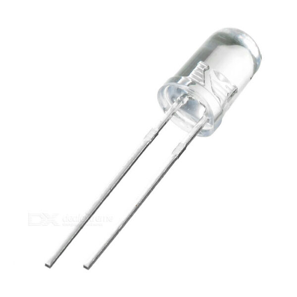 2 Pin 5MM LED Round Light Emitting  (White)