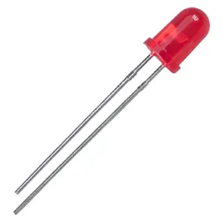 DL 056 R N Red 2 Pin 5mm LED Round Light Emitting 10 Pack