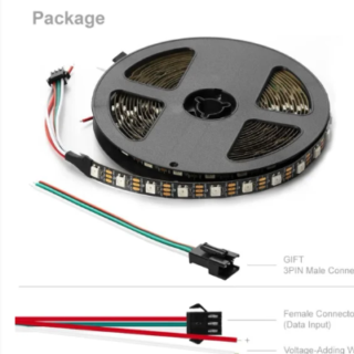 WS2812B 5V  0.3W RGB LED Light Strip 5M